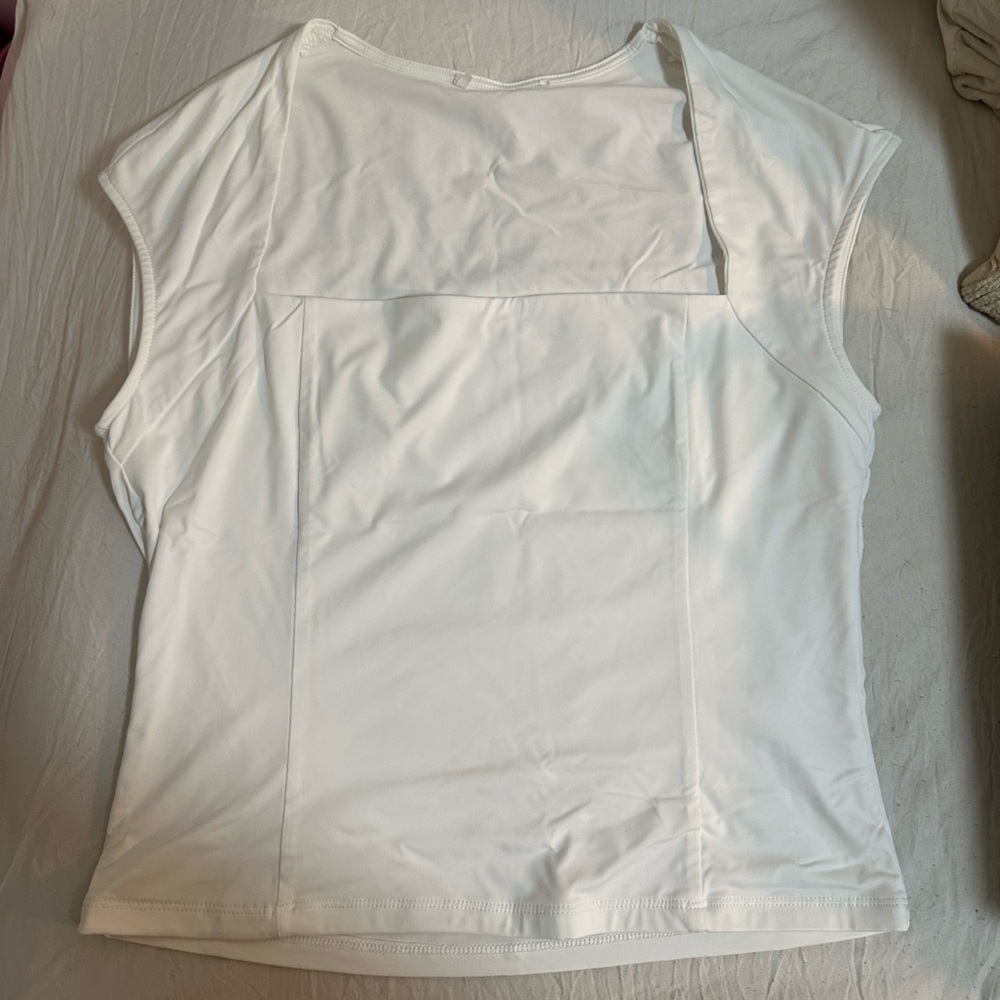 White Sleeveless Top